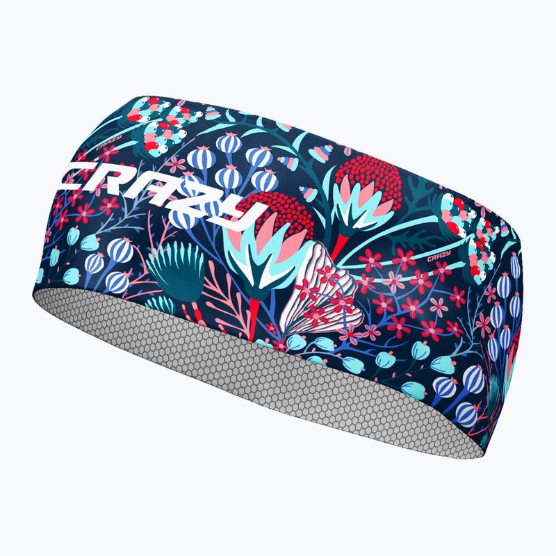 Fascia per capelli con stampa Crazy Stem di Leila blu