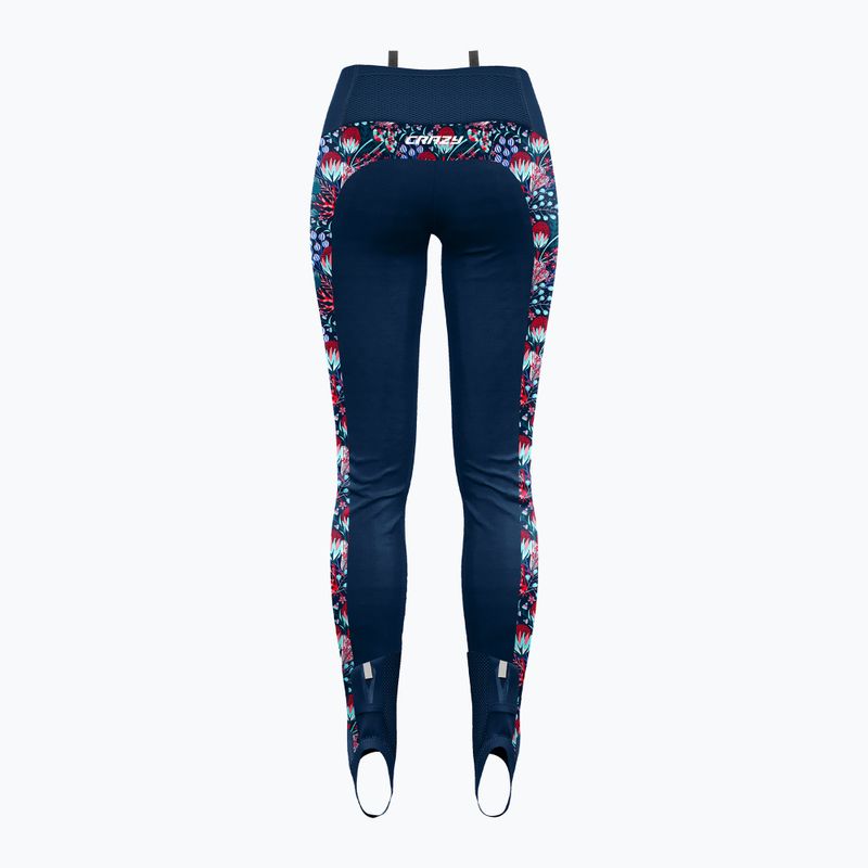 Pantaloni donna Crazy Falls stampa leila blu 2