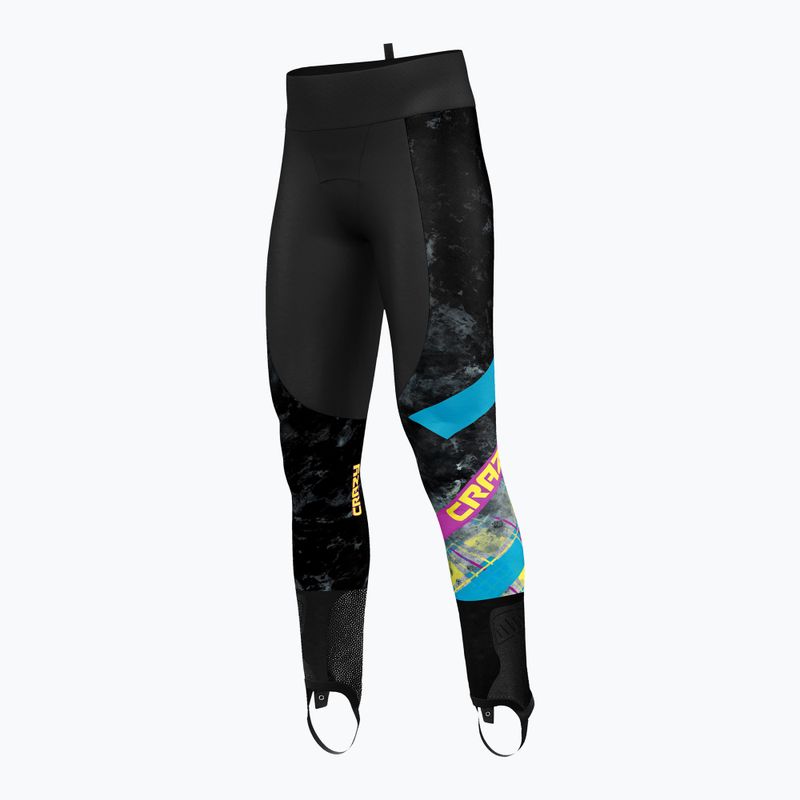 Pantaloni scozzesi gialli con stampa Crazy Hugo