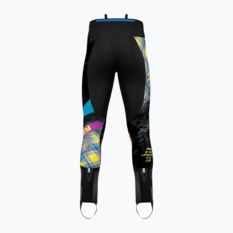Pantaloni scozzesi gialli con stampa Crazy Hugo 2