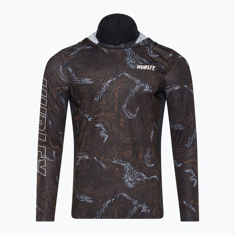 Hurley H2O-Dri Atticus Moab UPF Hood Uomo a maniche lunghe nero