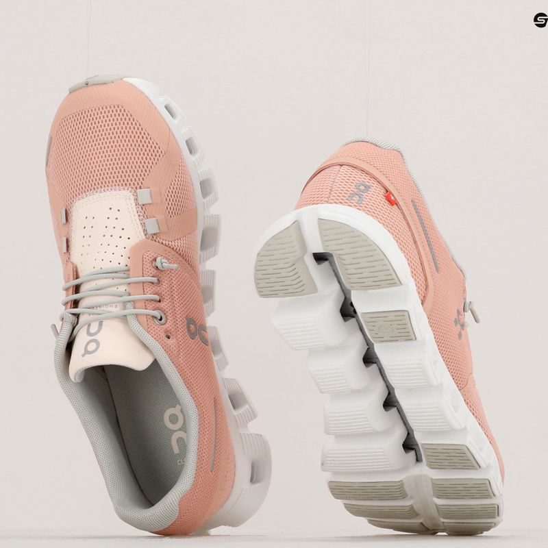 Scarpe da corsa da donna On Cloud 5 rose/shell 13