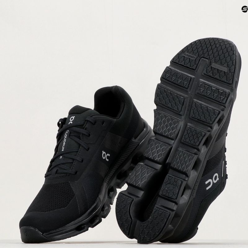Uomo On Running Cloudrunner Scarpe da corsa impermeabili nere 19