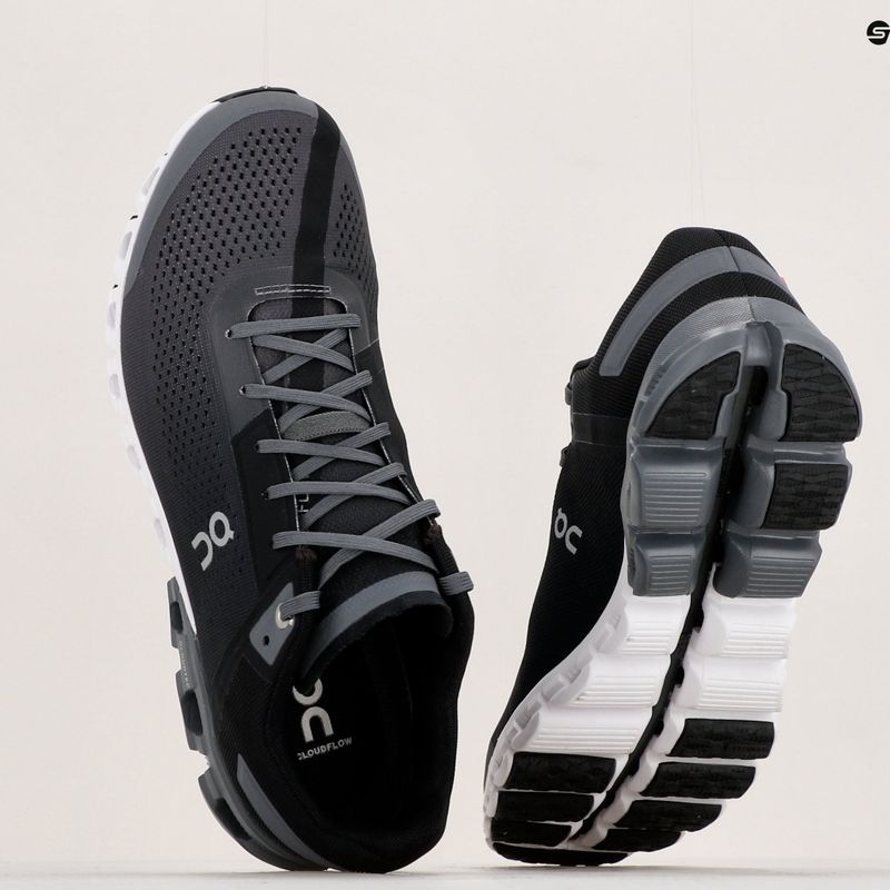 Scarpe da corsa On Running Cloudflow nero/asfalto da uomo 19