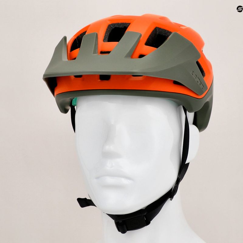 Casco da bicicletta Lazer Coyote KC arancio/verde opaco 9