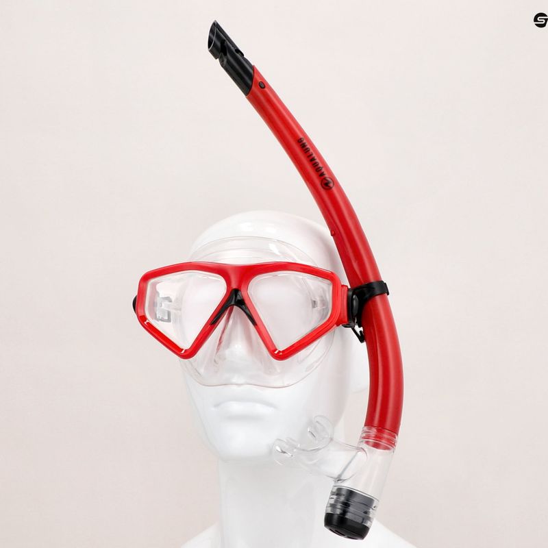 Set da snorkeling Aqualung Saturn Combo trasparente/rosso 11