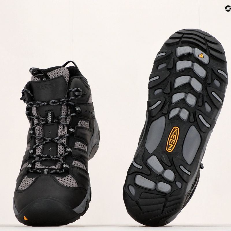 Scarpe da trekking da uomo KEEN Koven Mid WP nero/grigio acciaio 18