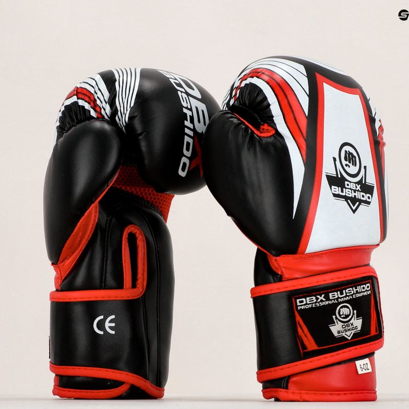 DBX BUSHIDO ARB-407v2 guanti da boxe per bambini neri e rossi 17