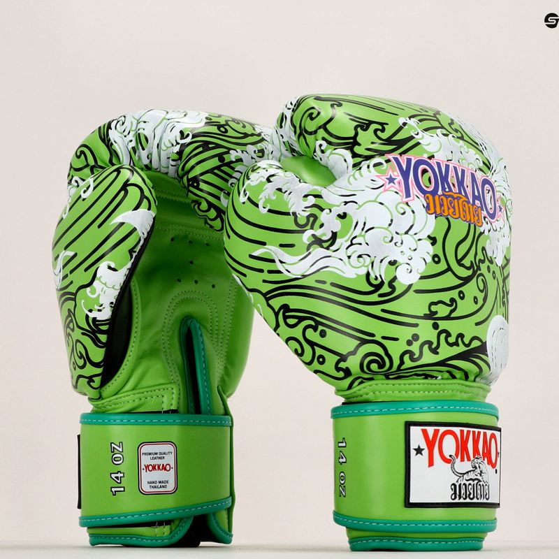 YOKKAO Guantoni da boxe hawaiani verde lime 6