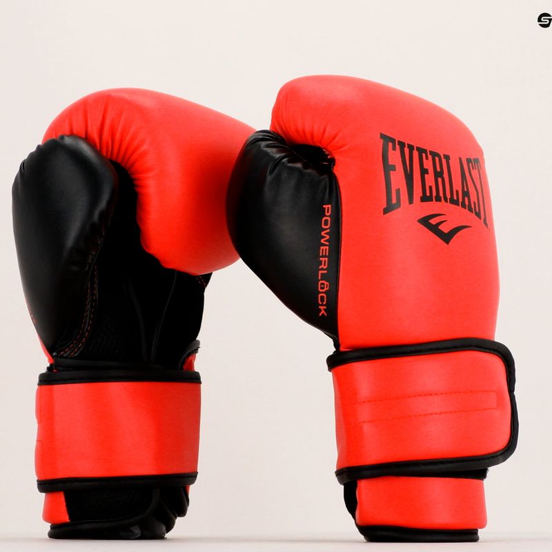 Everlast Powerlock Pu guantoni da boxe uomo rosso EV2200 9