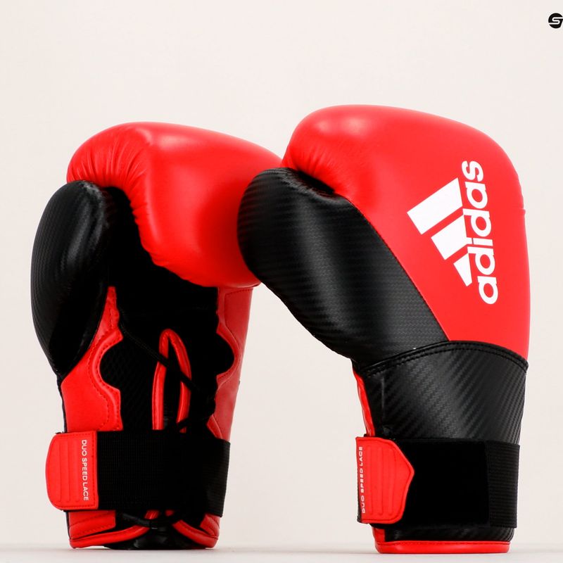 Guantoni da boxe adidas Hybrid 250 Duo Lace rosso ADIH250TG 9