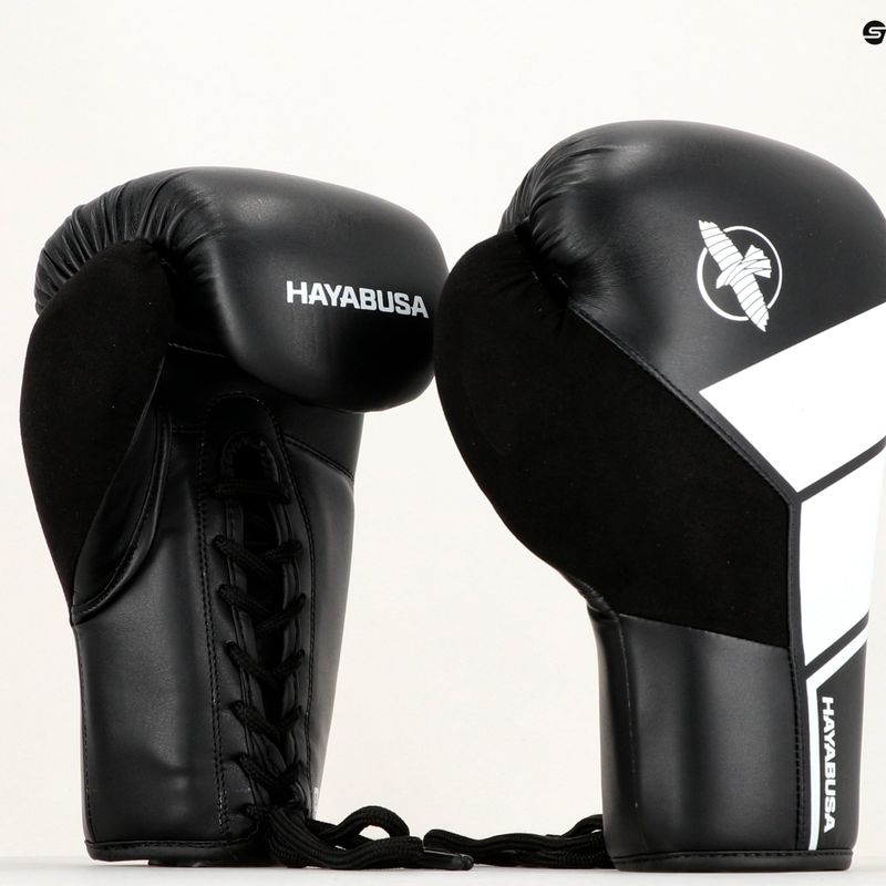 Guanti da boxe Hayabusa S4 Lace Up bianco/nero 13