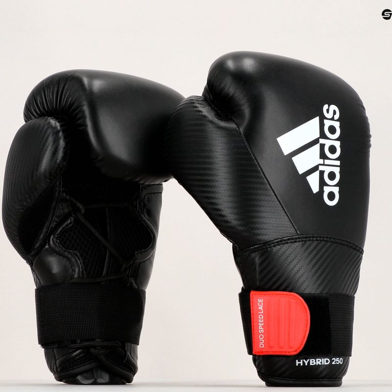 Guantoni da boxe adidas Hybrid 250 Duo Lace nero ADIH250TG 9