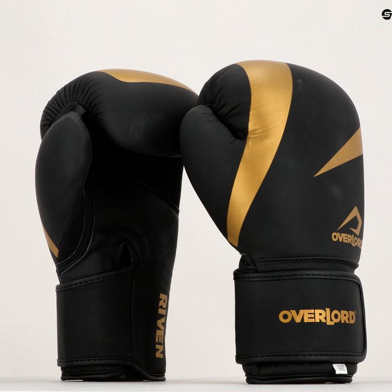 Guantoni da boxe Overlord Riven Gold nero 13