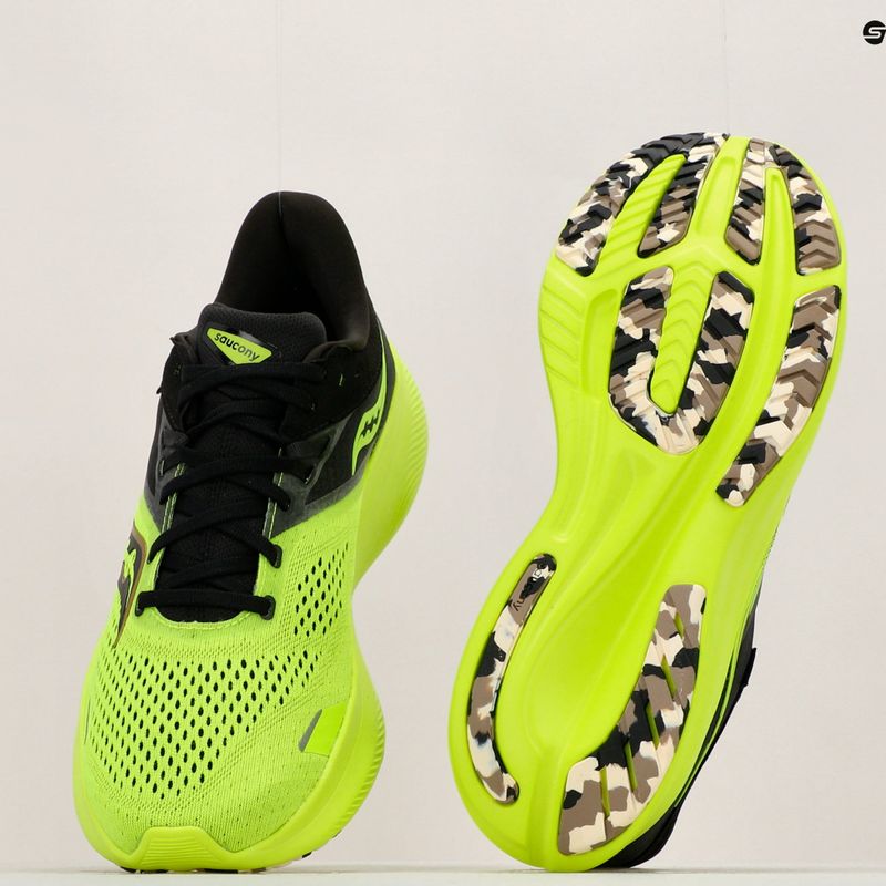 Scarpe da corsa Saucony Ride 16 da uomo, citron/nero 18