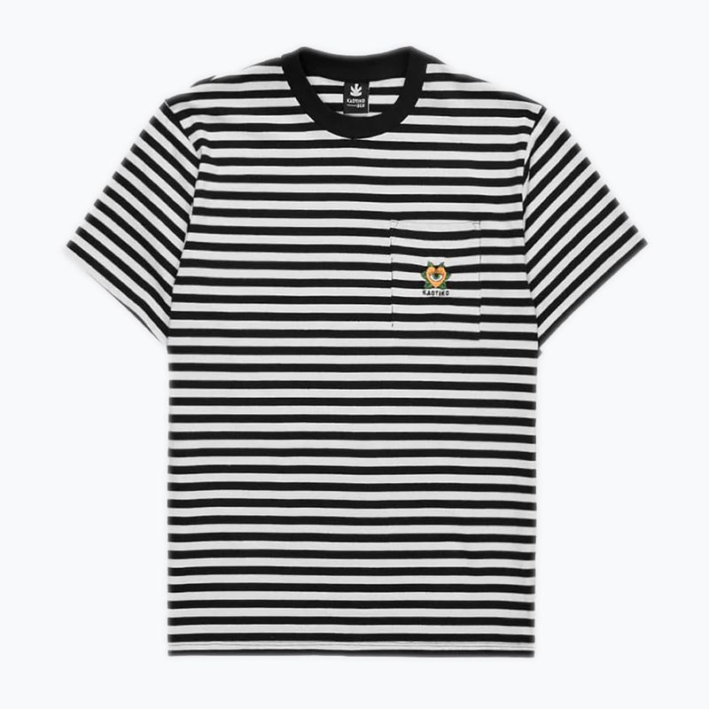 T-shirt uomo Kaotiko M/C Rayas Corazon black 3