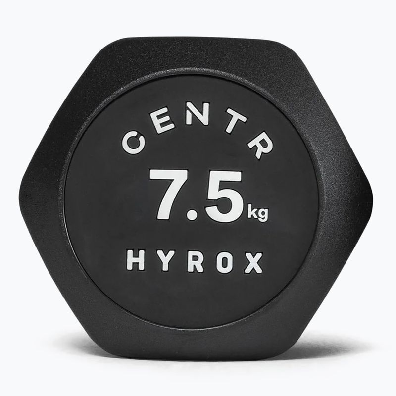 Manubrio Centr Urethane Dumbbell Centr x Hyrox 7,5 kg black 3