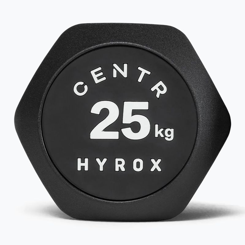 Manubrio Centr Urethane Dumbbell Centr x Hyrox 25 kg black 3