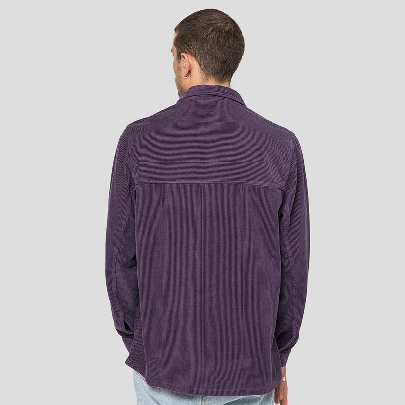 Camicia Kaotiko Courduroy da uomo lilla 2
