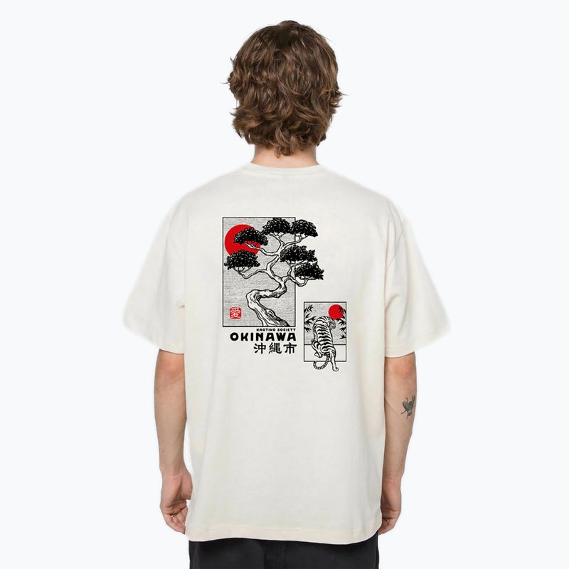 Maglietta Kaotiko Washed Okinawa Japan Organic avorio da uomo 2
