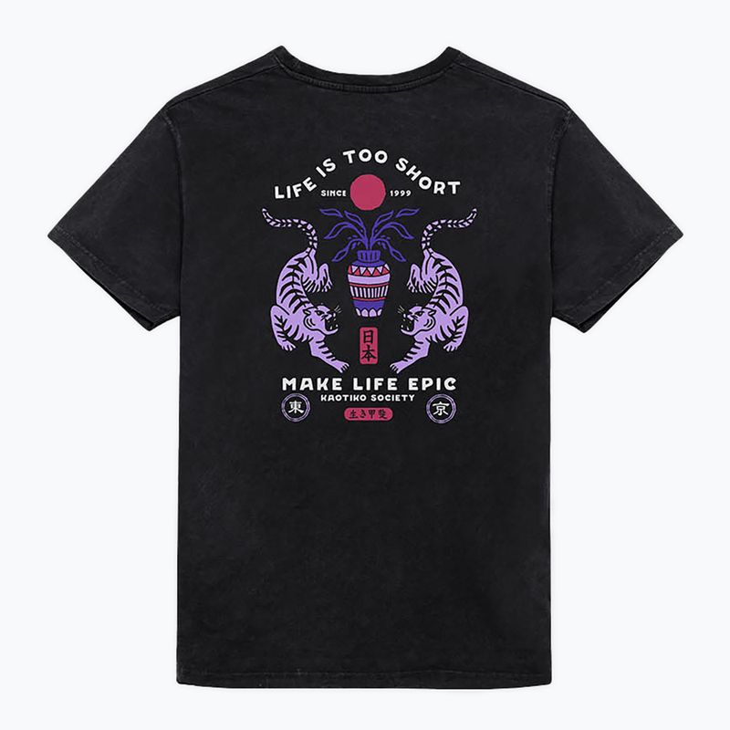 Kaotiko Maglietta da uomo lavata Make Life Epic nera 2