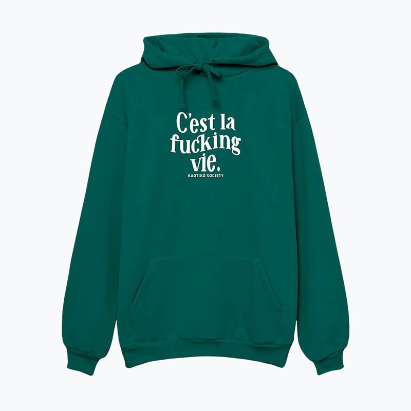 Felpa donna Kaotiko C'est la vie Hoodie jade 3