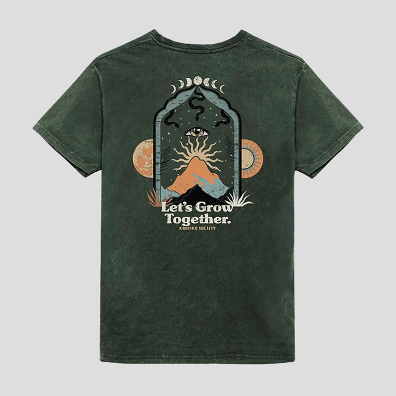 Maglietta Kaotiko Washed Let's Grow heura da uomo 2