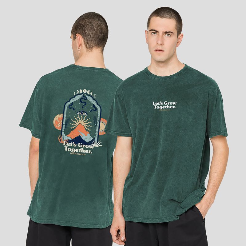 Maglietta Kaotiko Washed Let's Grow heura da uomo 3