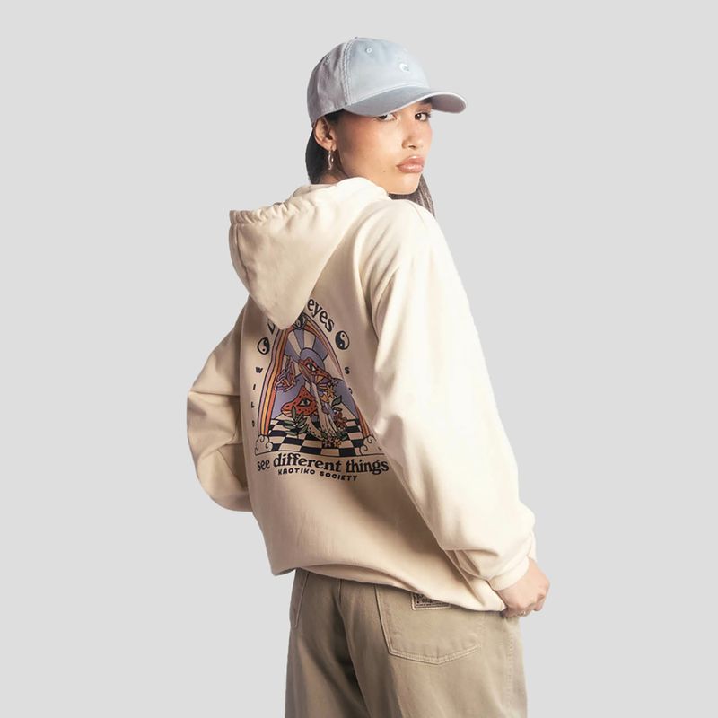 Kaotiko Different Eyes - felpa da donna, osso 2