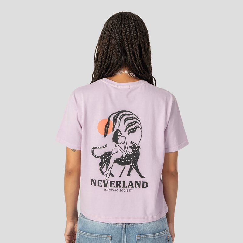 Maglietta Kaotiko Washed Neverland malva da donna 2