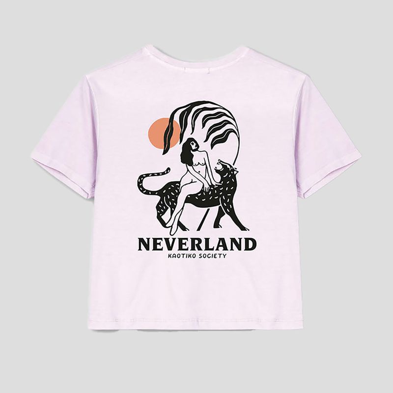 Maglietta Kaotiko Washed Neverland malva da donna 4