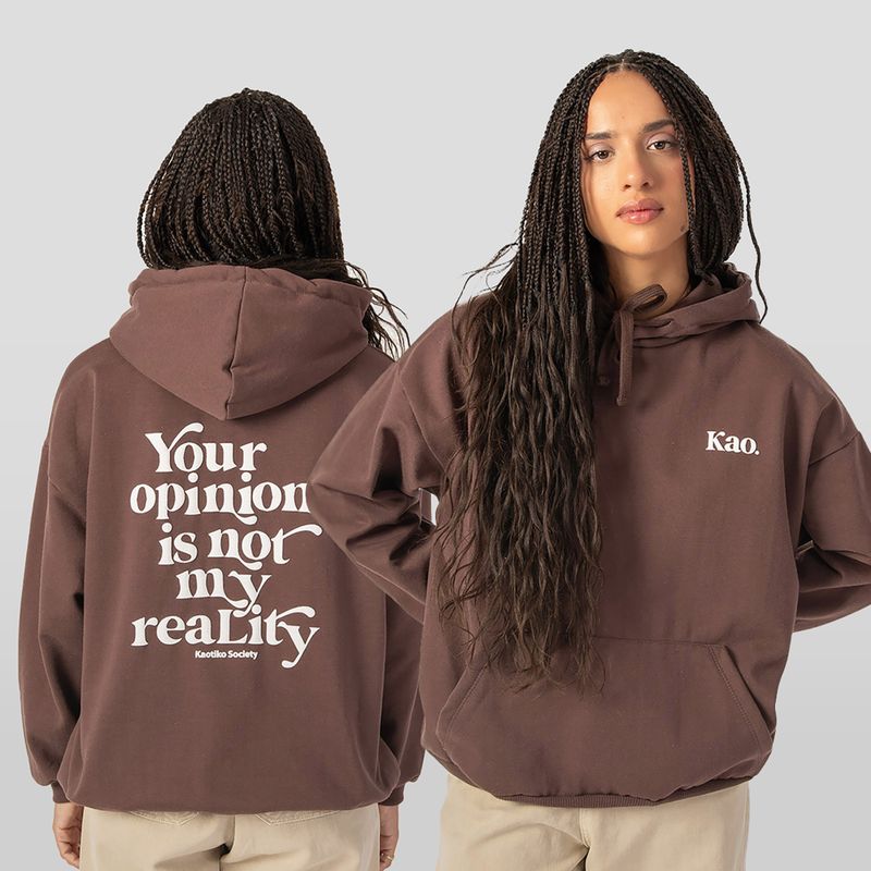 Felpa Kaotiko da donna La tua opinione marrone 3