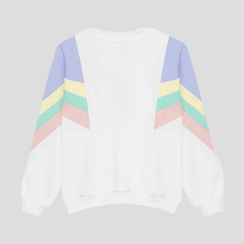 Felpa Kaotiko da donna Ginger blanco / grape / amarillo 4