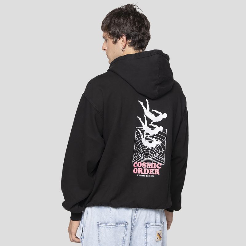 Felpa Kaotiko Washed Cosmic Order uomo nero 2