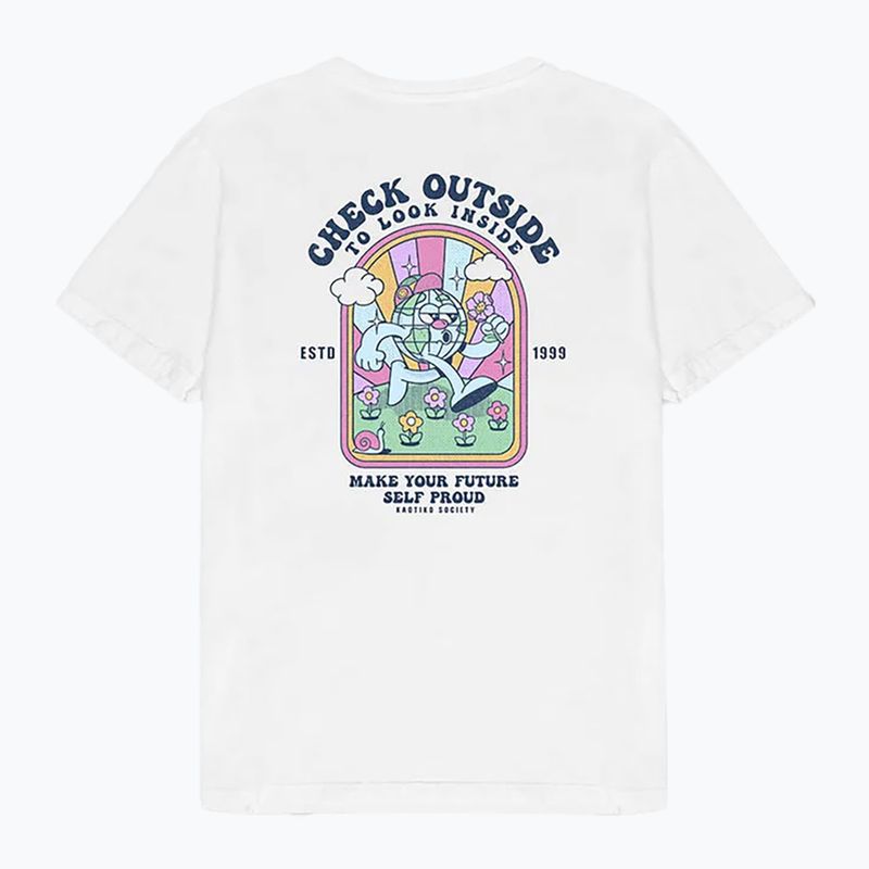 Kaotiko Uomo Maglietta Look Lavata Interno Bianco 2