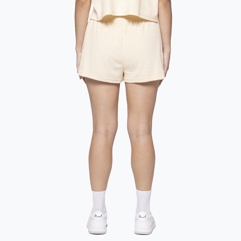 Pantaloncini da donna Kaotiko Towel Stripe giallo/bianco 2