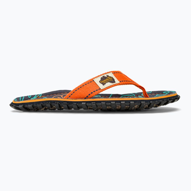 Infradito Gumbies Islander arancione ibiscus 2