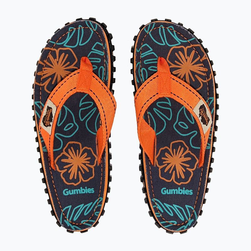 Infradito Gumbies Islander arancione ibiscus 8