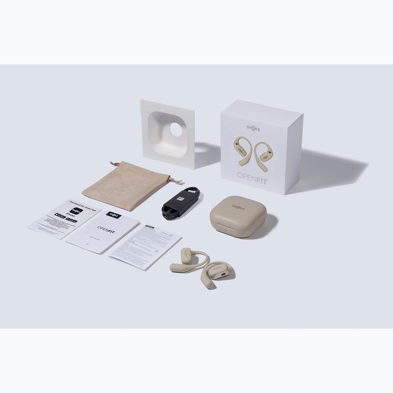 Cuffie wireless Shokz OpenFit beige 14