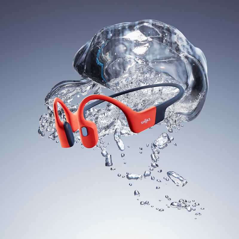 Cuffie wireless rosse Shokz OpenSwim Pro 14
