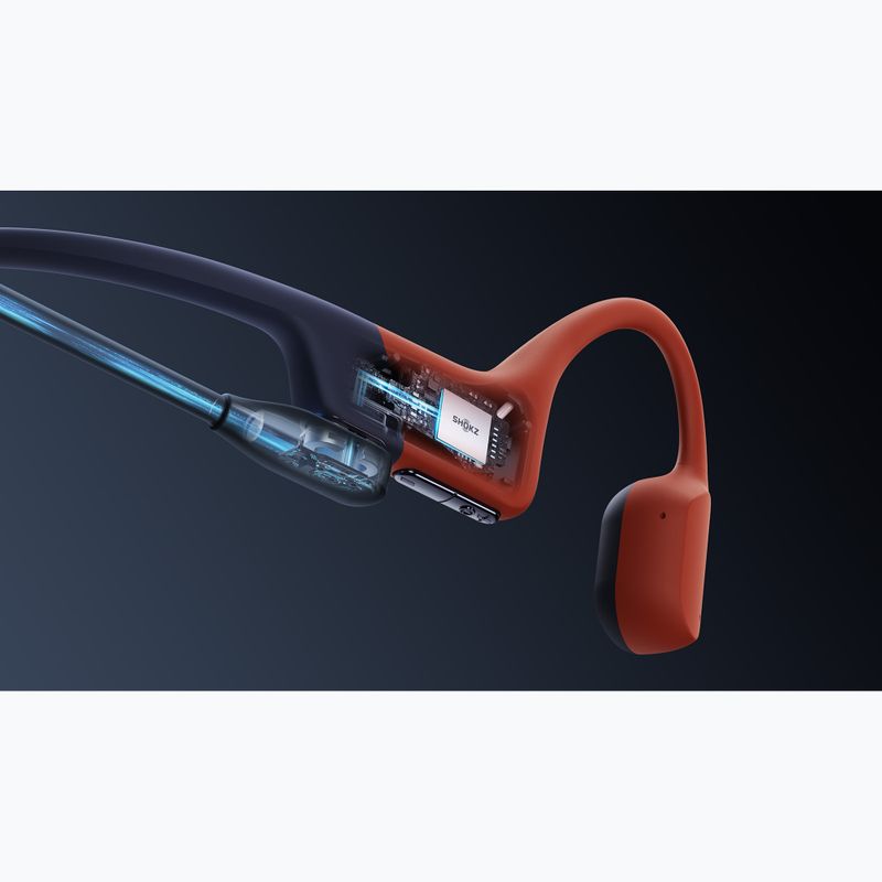 Cuffie wireless rosse Shokz OpenSwim Pro 17