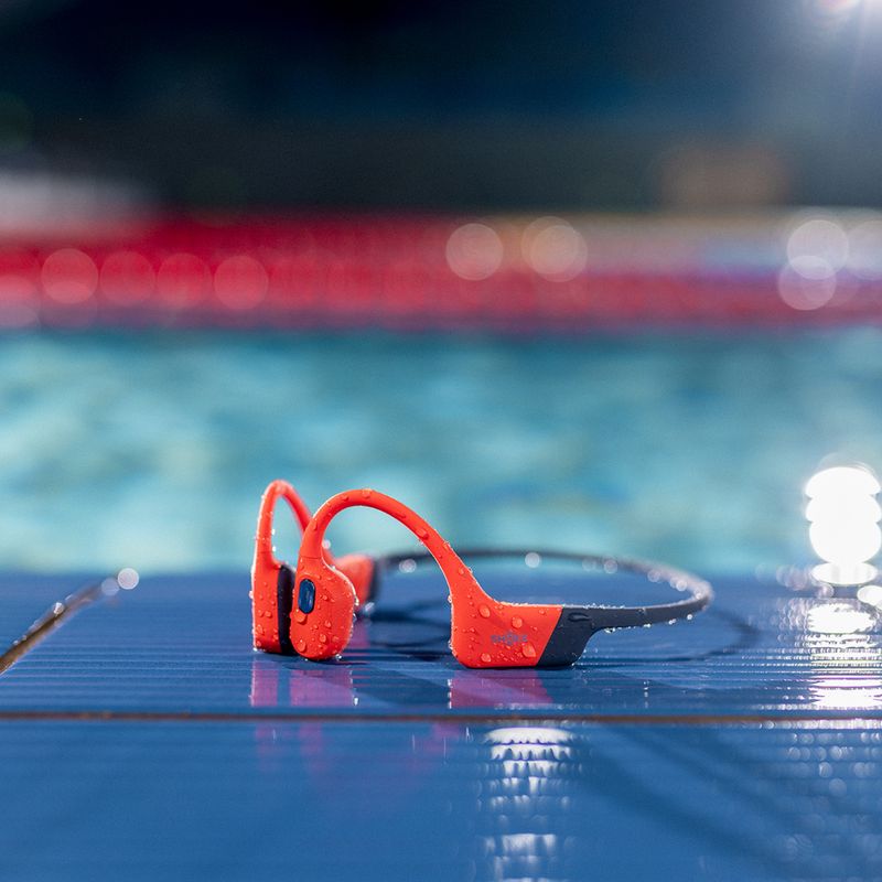 Cuffie wireless rosse Shokz OpenSwim Pro 19