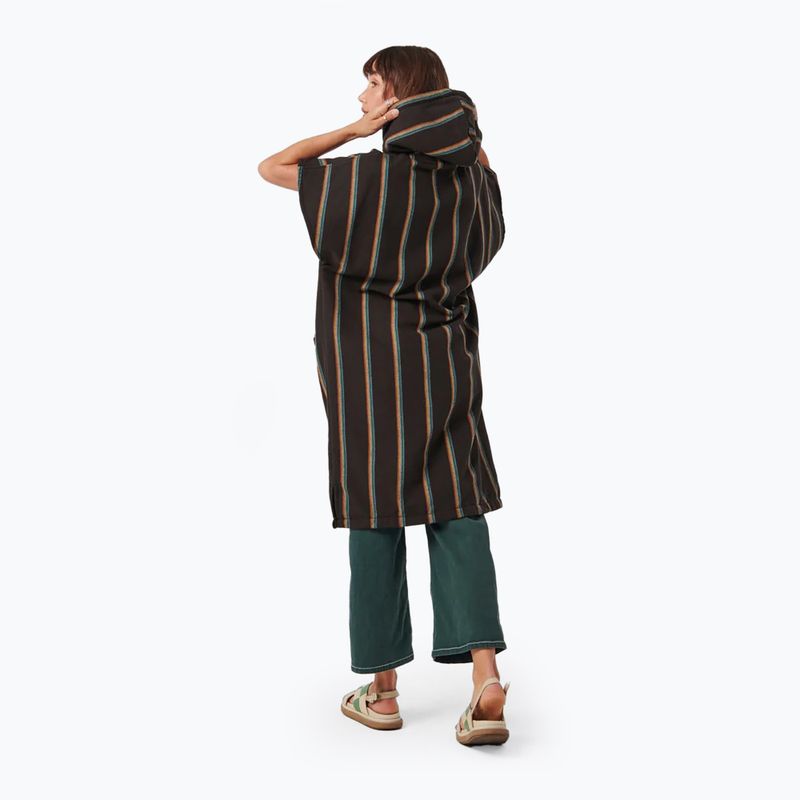 Poncho Slowtide Baja Stripe nero 2