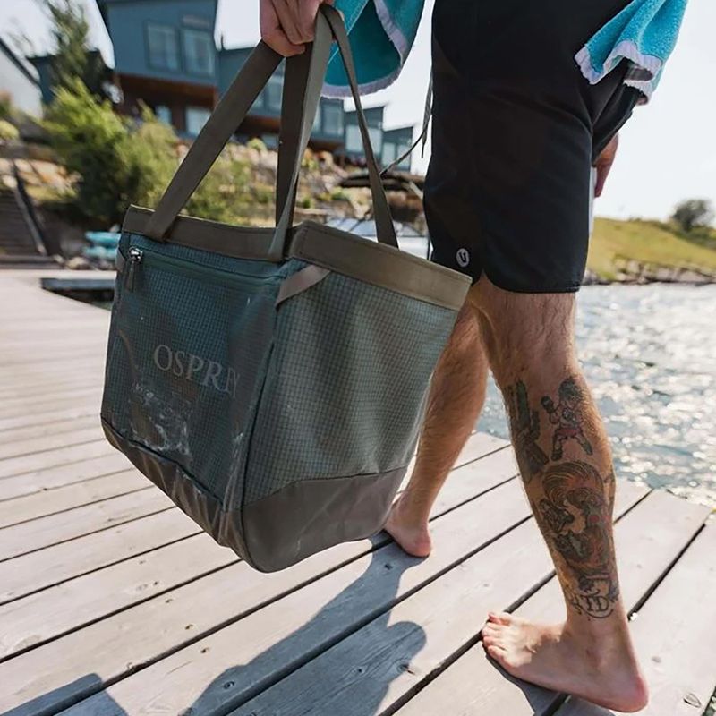Osprey Transporter Gear Tote 28 l pine leaf / earl grey borsa da viaggio 6