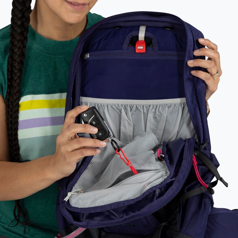 Zaino da trekking Osprey Tempest 11 l donna deep fig / hotspot pink 9