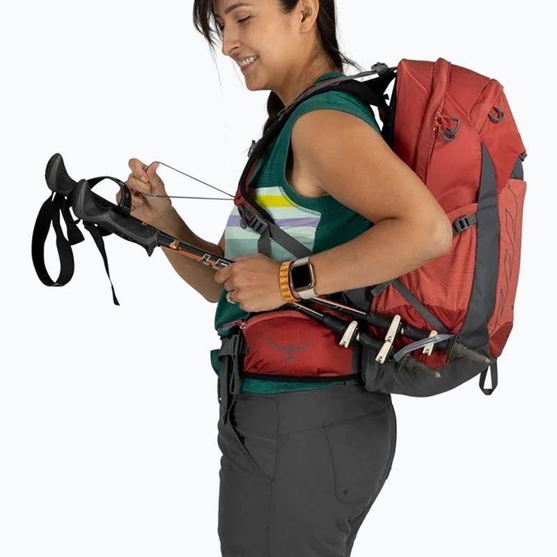 Zaino da escursionismo Osprey Tempest 22 l rosso pampa/grigio carbone da donna 6