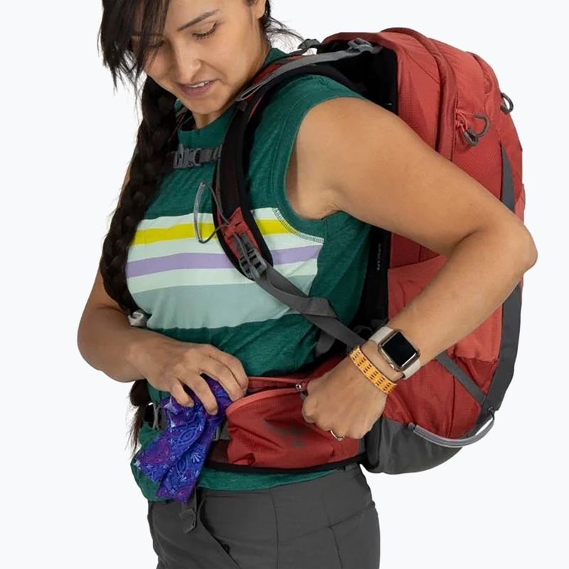 Zaino da escursionismo Osprey Tempest 22 l rosso pampa/grigio carbone da donna 7