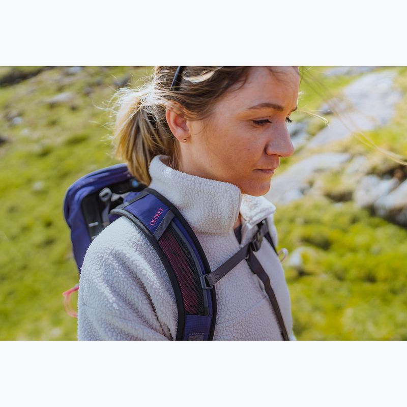 Zaino da trekking Osprey Tempest 26 l deep fig / hotspot pink donna 13