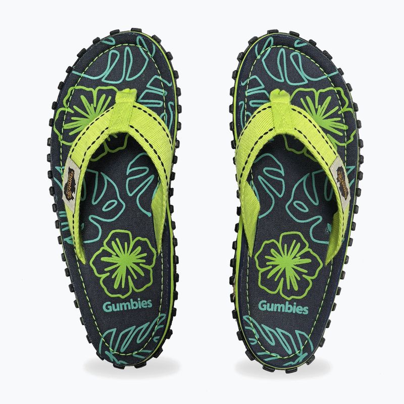 Infradito Gumbies Islander lime hibiscus 4