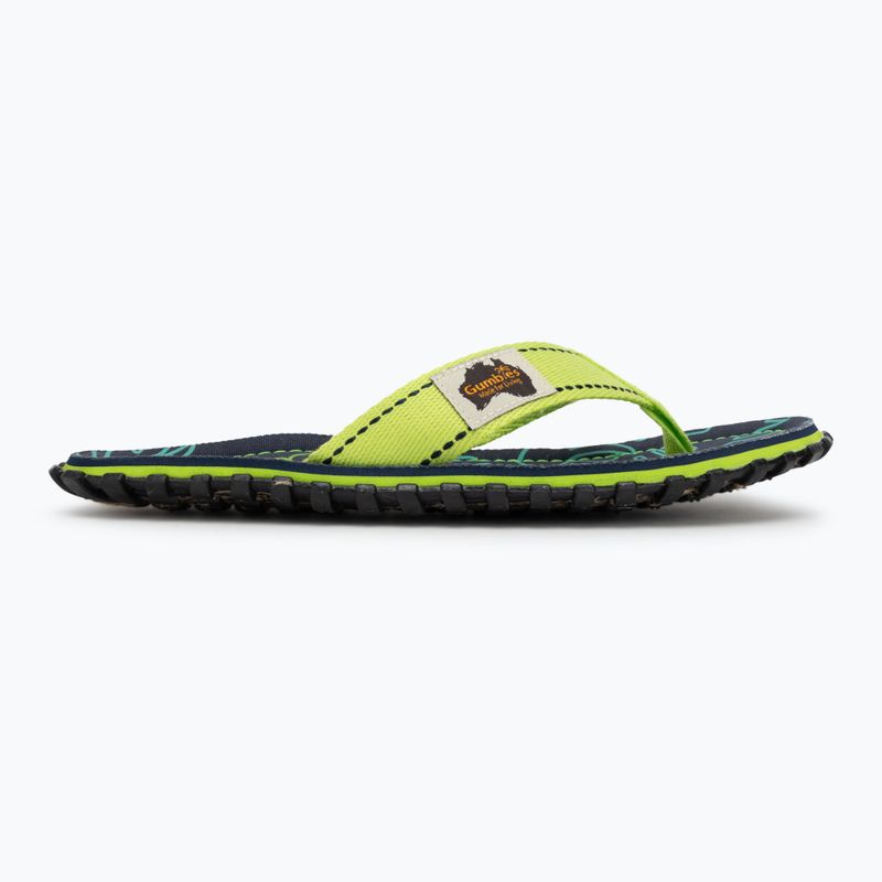 Infradito Gumbies Islander lime hibiscus 2